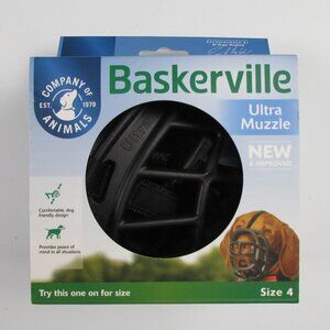 Baskerville Ultra Muzzle for Medium Dogs Size 4 Safe Breathable New In Box